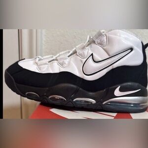 Size 11- Nike Air Max Tempo Uptempo 2024 White Black Teal Shoes 311090-100